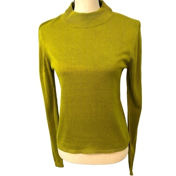August Silk Knits Lime Green Top in Sz Small - Picture 1 of 11